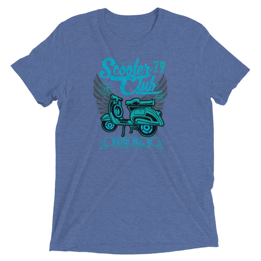 Watchill’n ‘Scooter Club’ Unisex Short Sleeve t-shirt (Cyan/Turquoise)