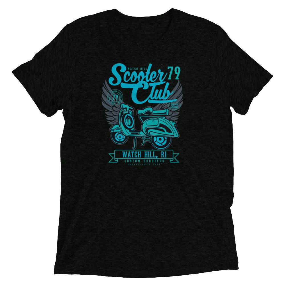 Watchill’n ‘Scooter Club’ Unisex Short Sleeve t-shirt (Cyan/Turquoise)