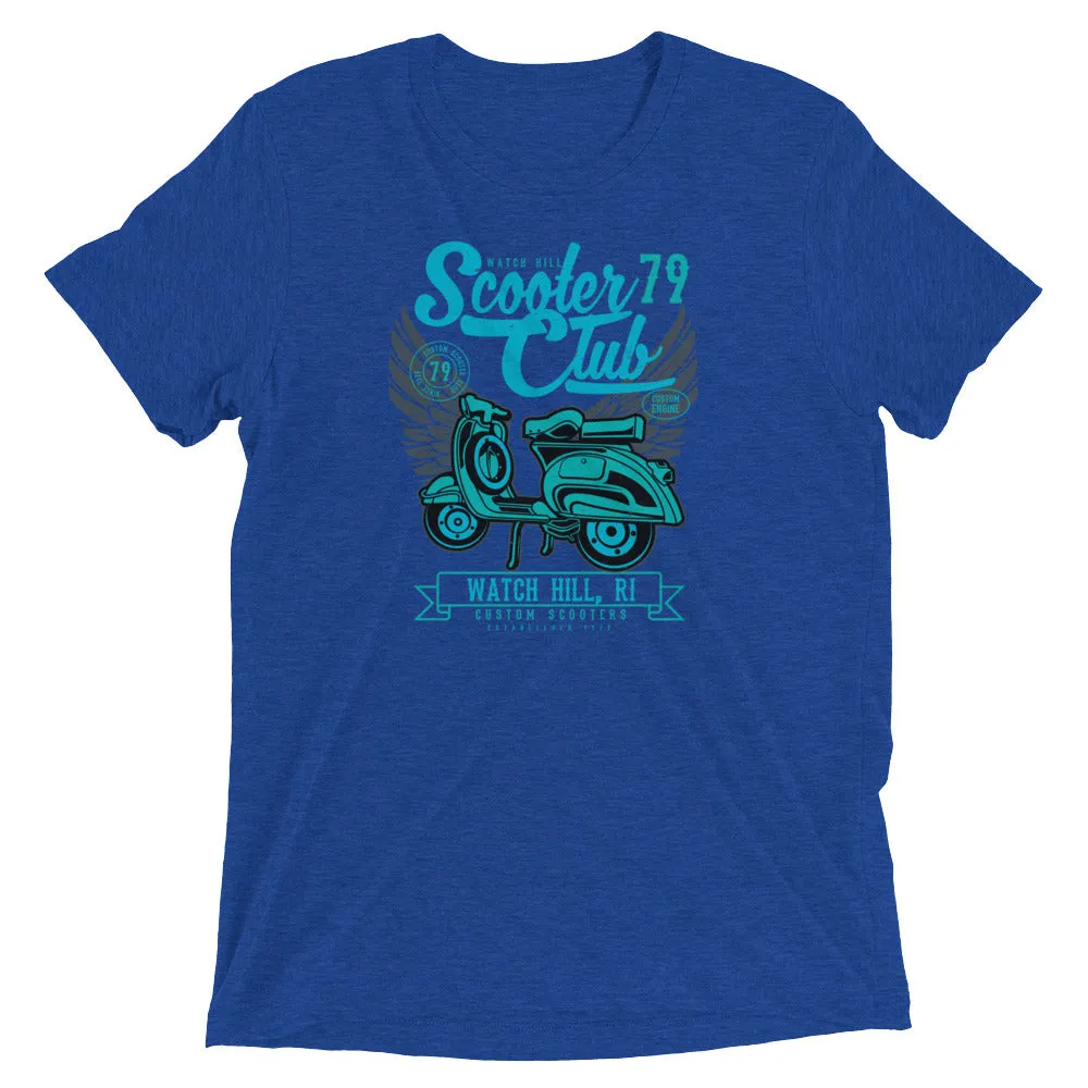 Watchill’n ‘Scooter Club’ Unisex Short Sleeve t-shirt (Cyan/Turquoise)