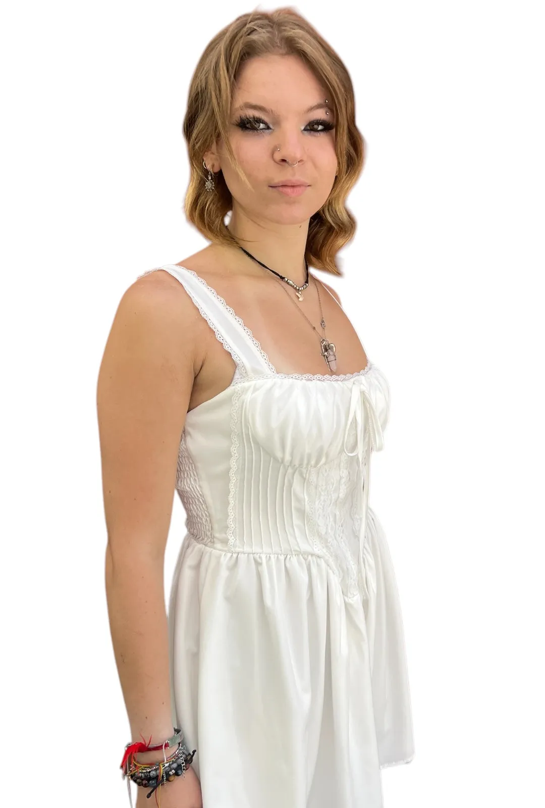 White Corset Mini Dress