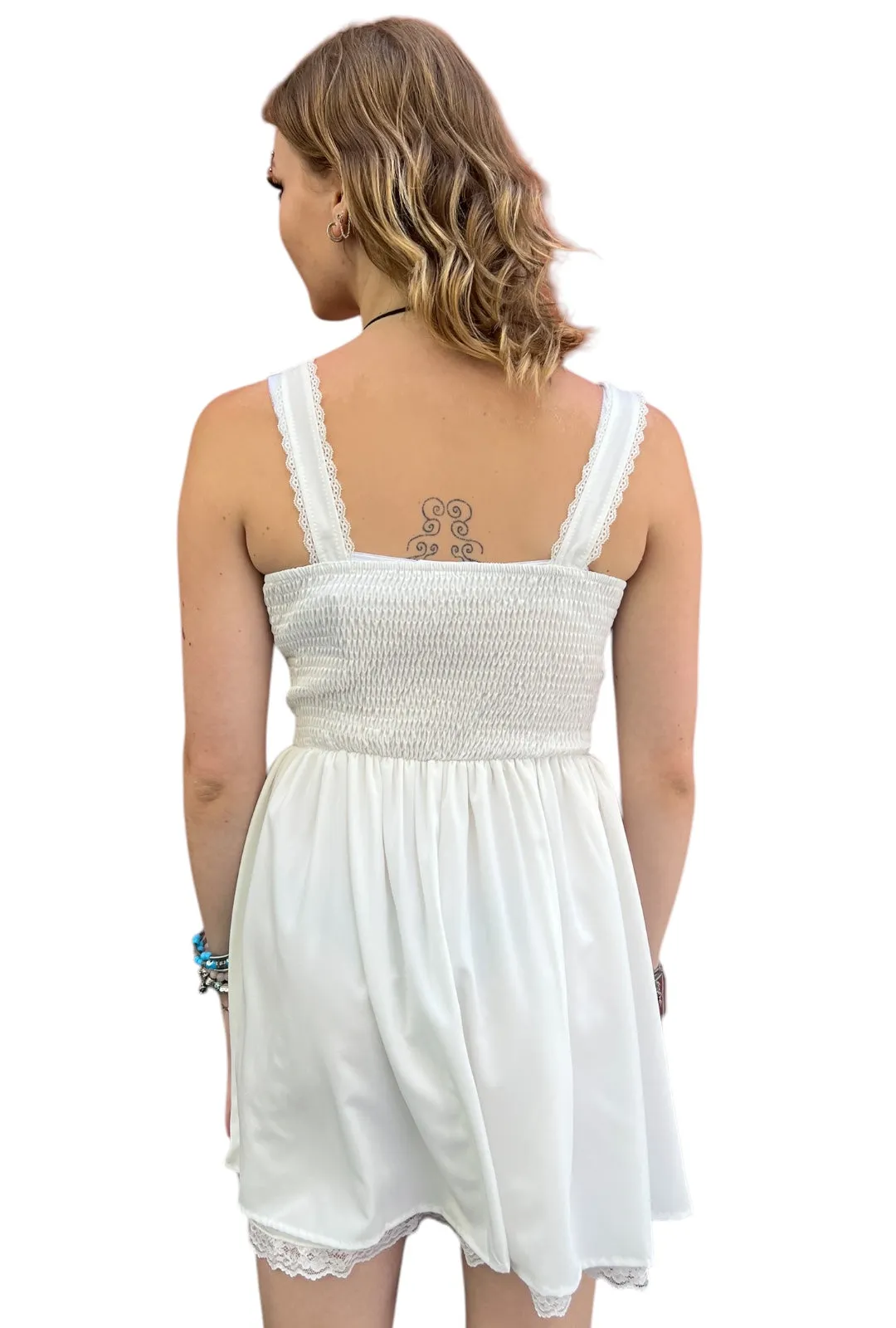 White Corset Mini Dress