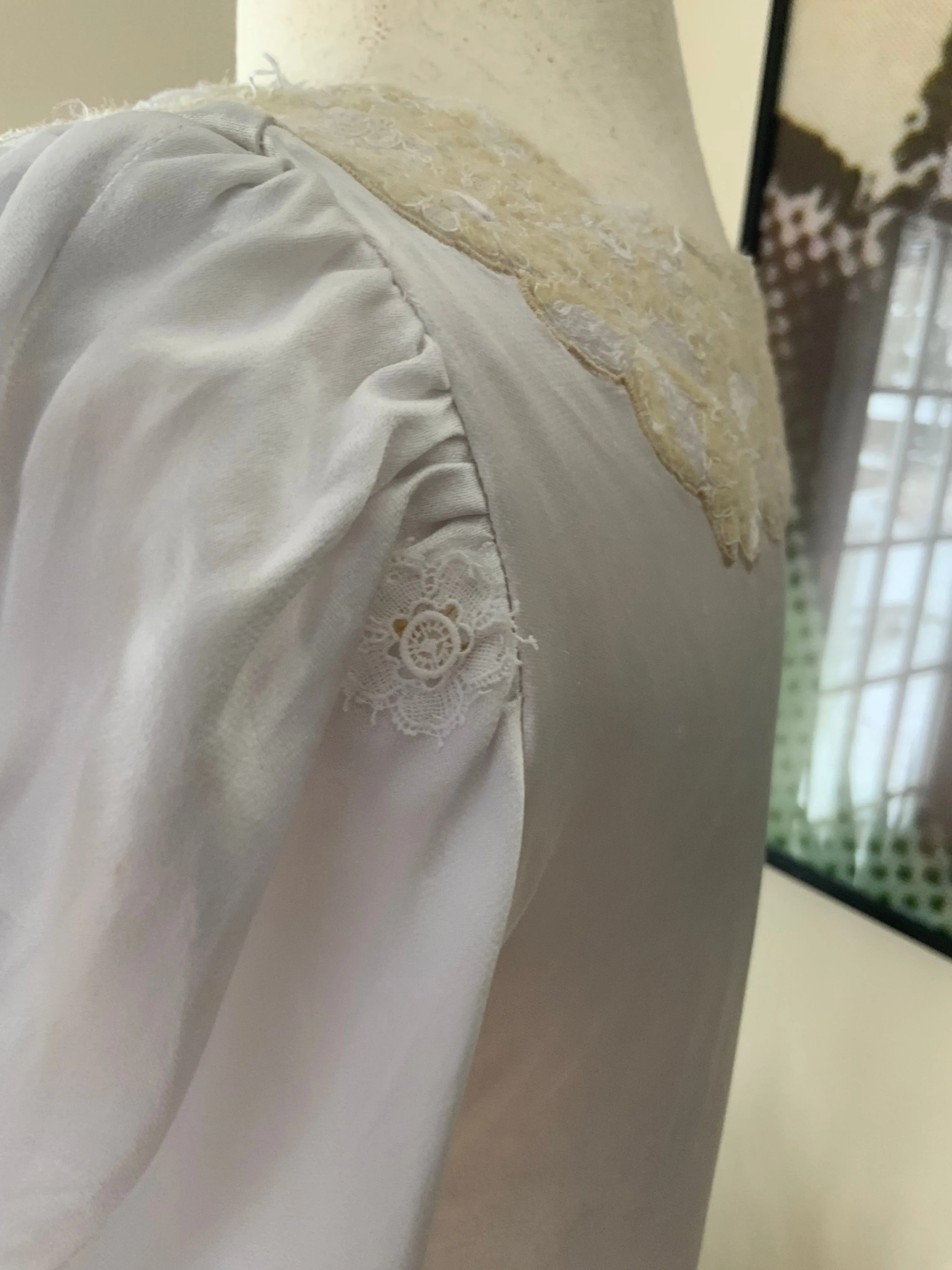 White Satin Dress - 20s - 20J