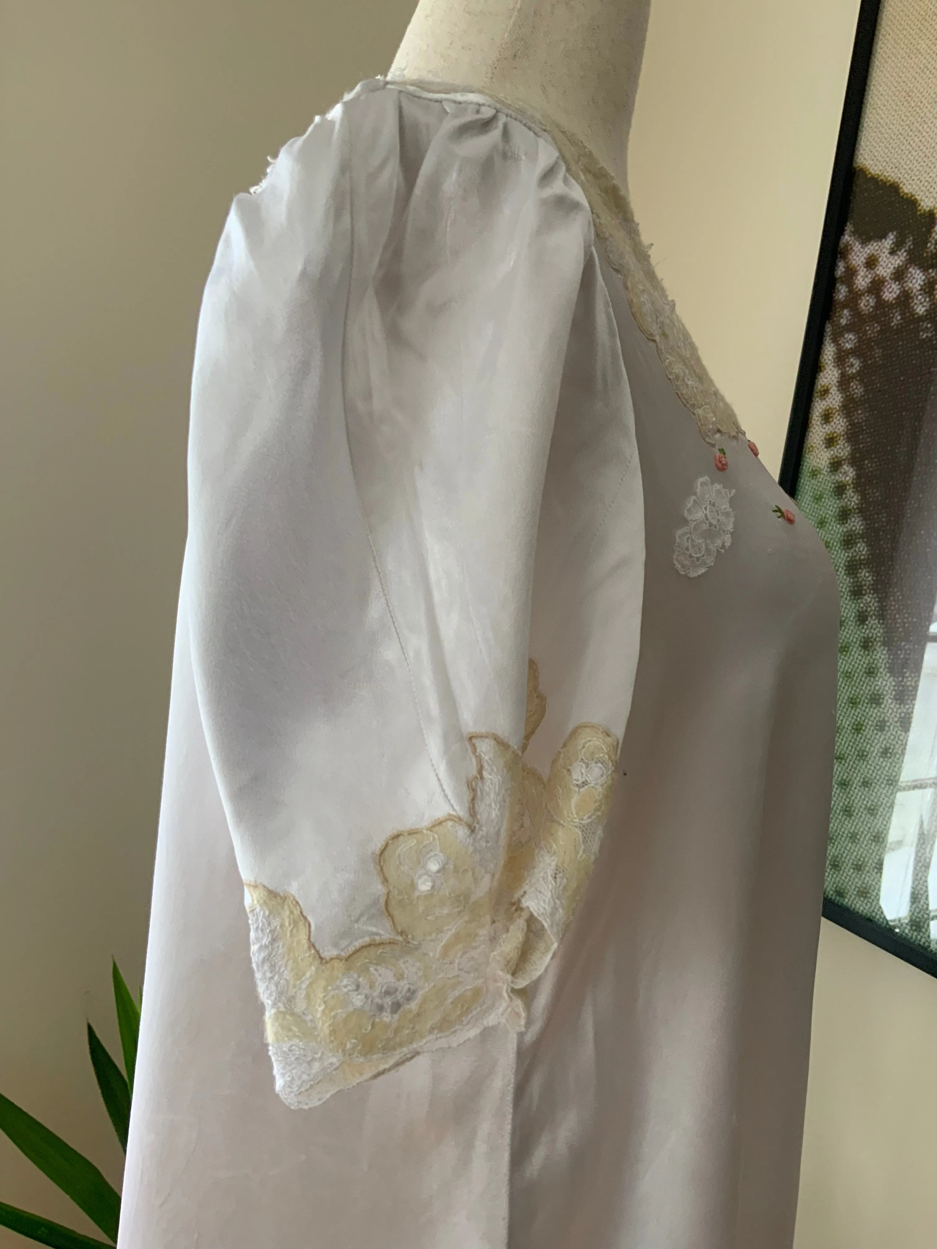 White Satin Dress - 20s - 20J
