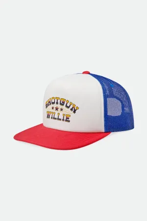 Willie Nelson Shotgun MP Trucker Hat - Aurora Red/White