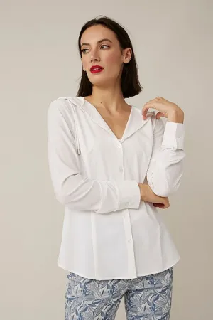 Women's Joseph Ribkoff | Lightweight Hooded Blouse | White