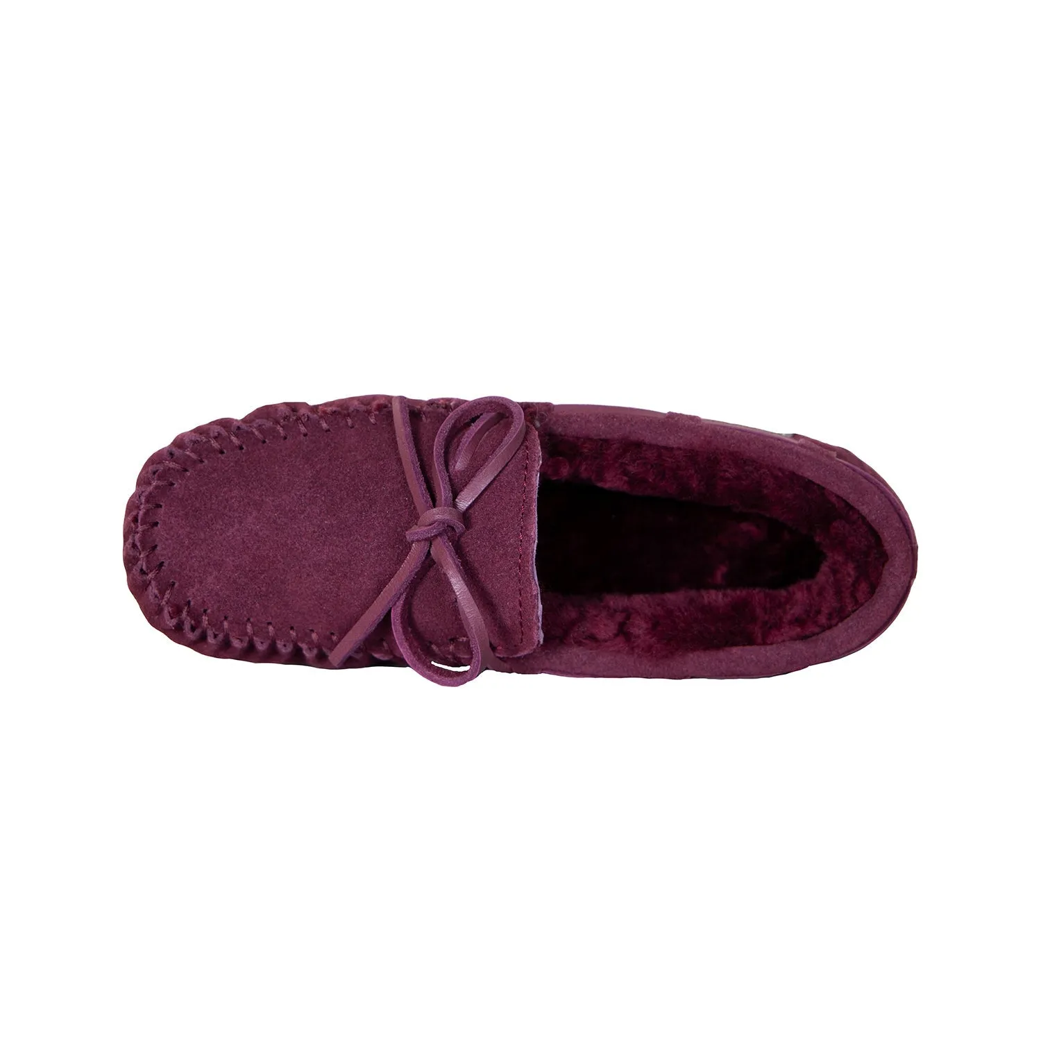 Women's Sheepskin Moccasins 2 Burgundy
