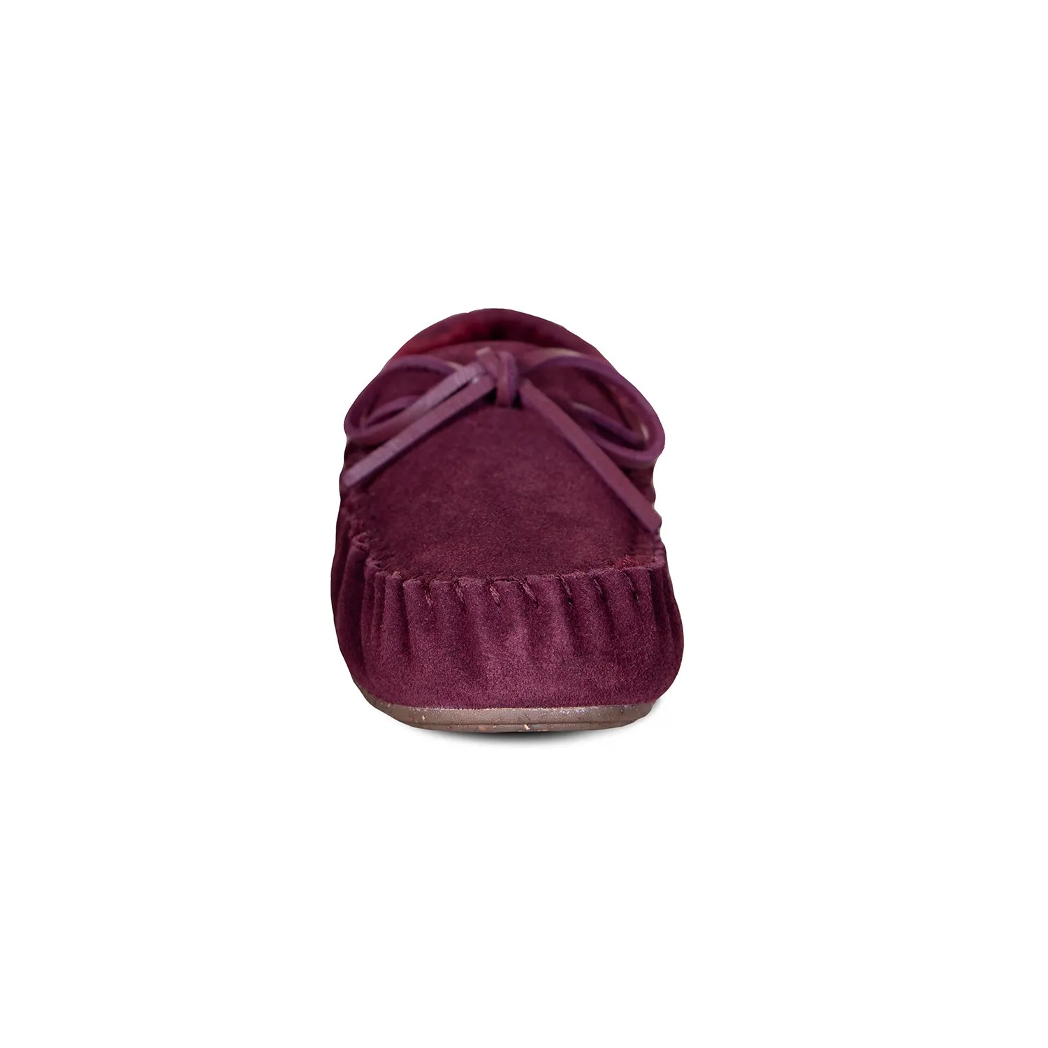 Women's Sheepskin Moccasins 2 Burgundy
