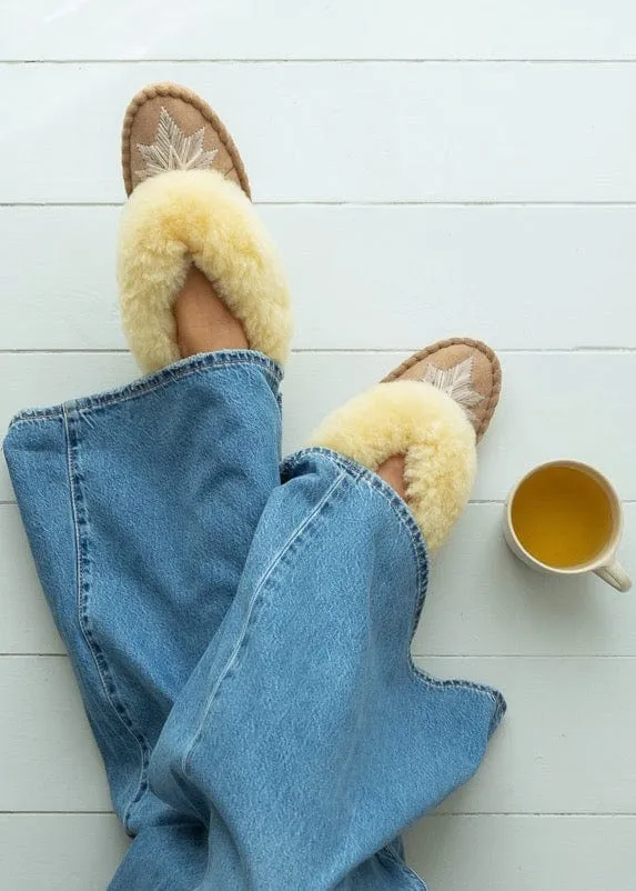 Women's Sheepskin Slippers – Oyster