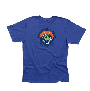 Wrightsville Beach Pickleball Men's Vintage Casual Cotton Blend T-Shirt - Front Logo