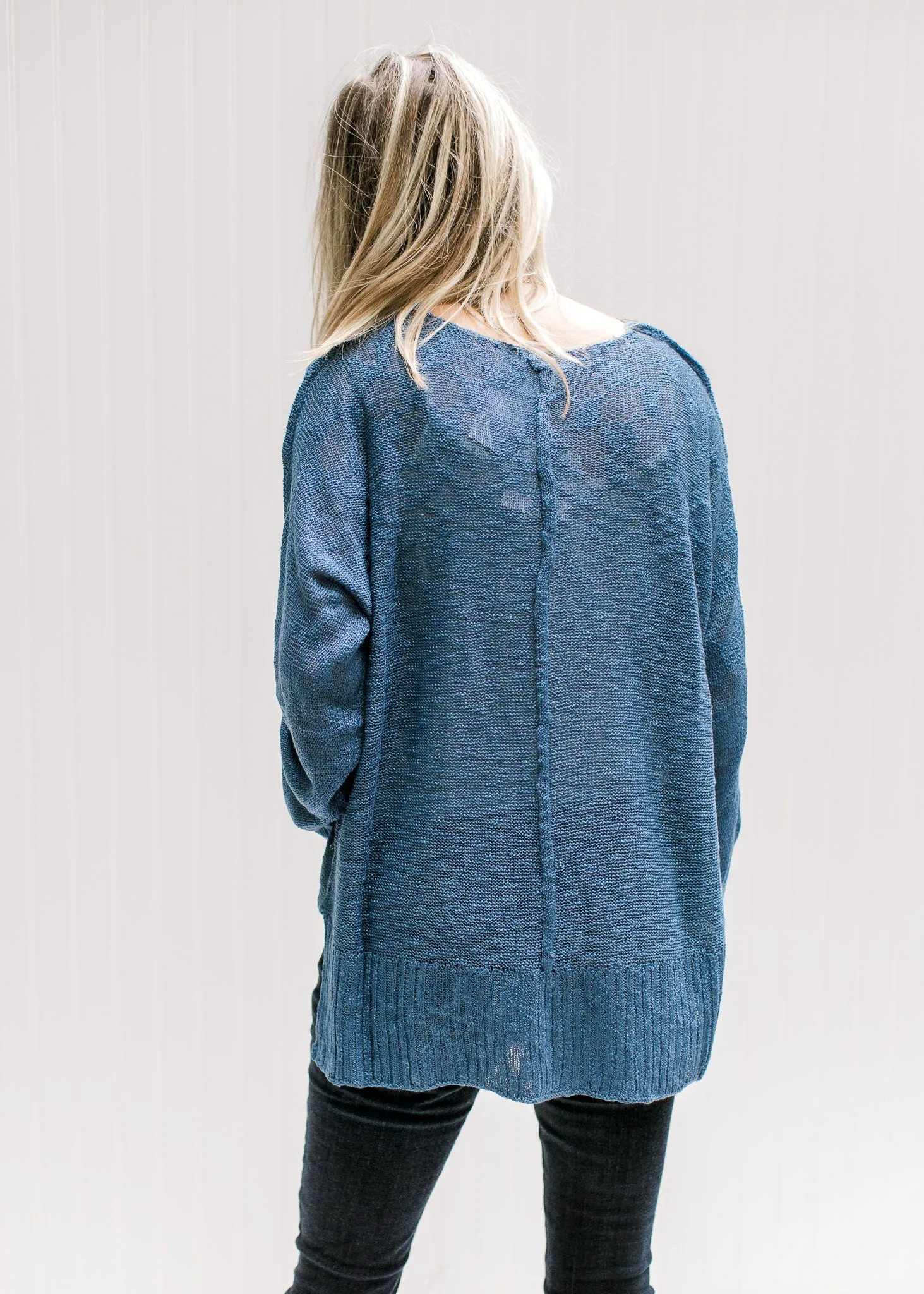 X Lightweight Blue Sweater