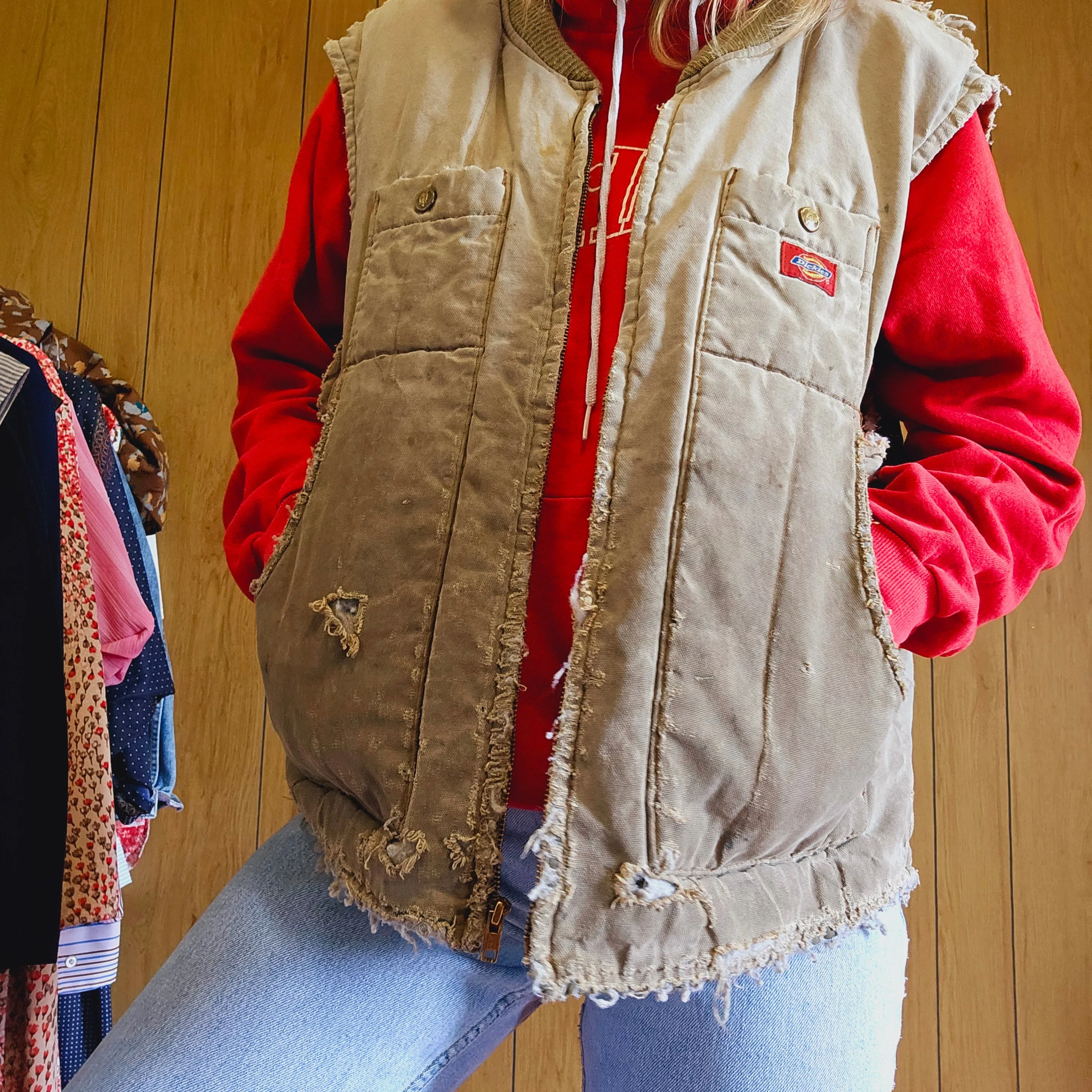 Y2K Super Thrashed Dickies Vest (XL)