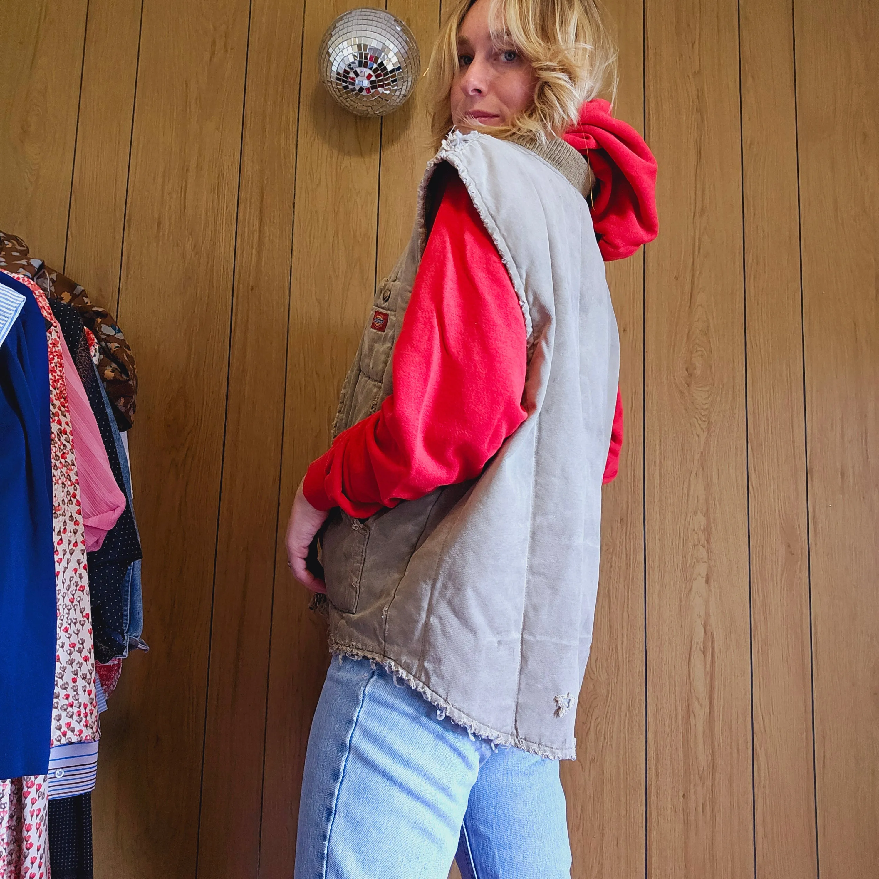 Y2K Super Thrashed Dickies Vest (XL)