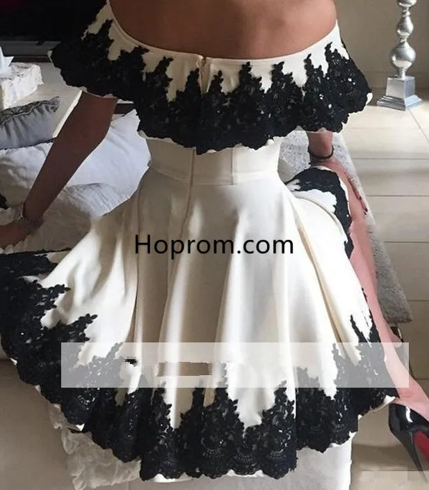 Zipper Mini Modern Off-the-shoulder A-line Lace Homecoming Dress